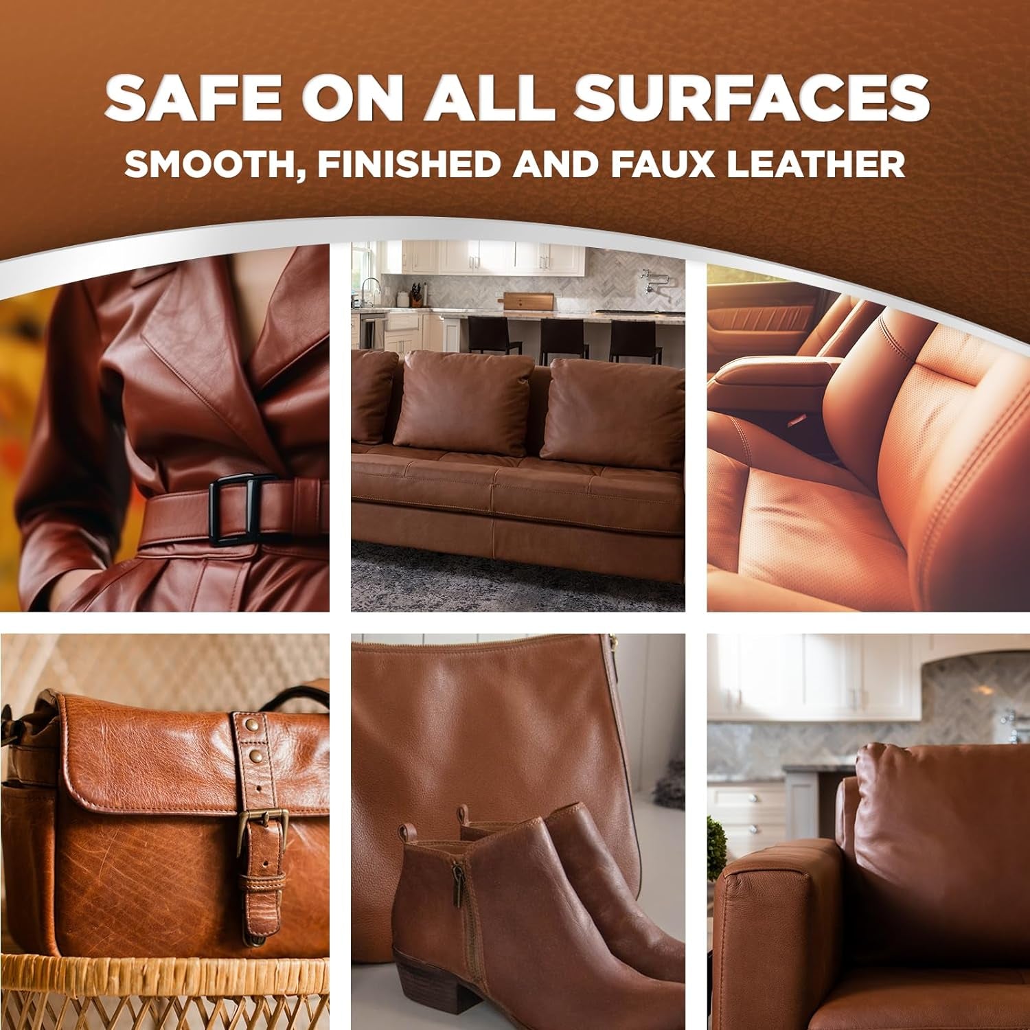 Leather Cleaner and Conditioner for Furniture - Cleans Conditions and Restores L