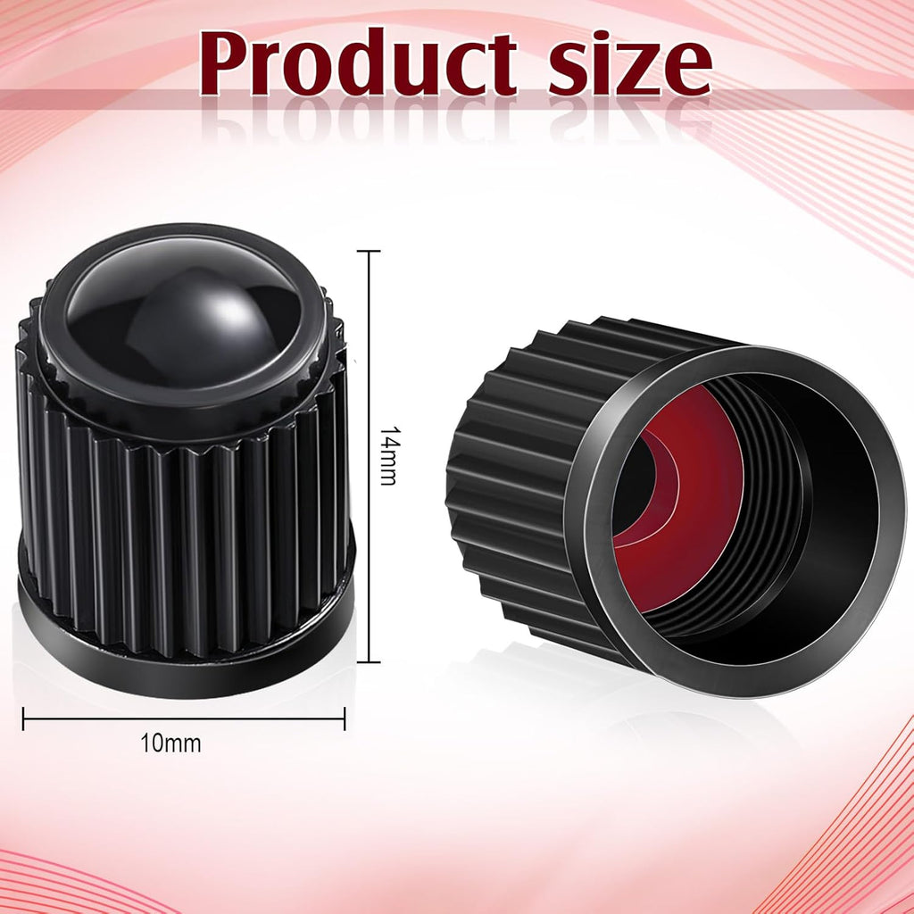 20 Pcs Tire Valve Stem Caps Car Tire Caps Plastic Universal Black Valve Stem Covers for Bike Bicycle Cars SUV Trucks Motorcycles (Black)