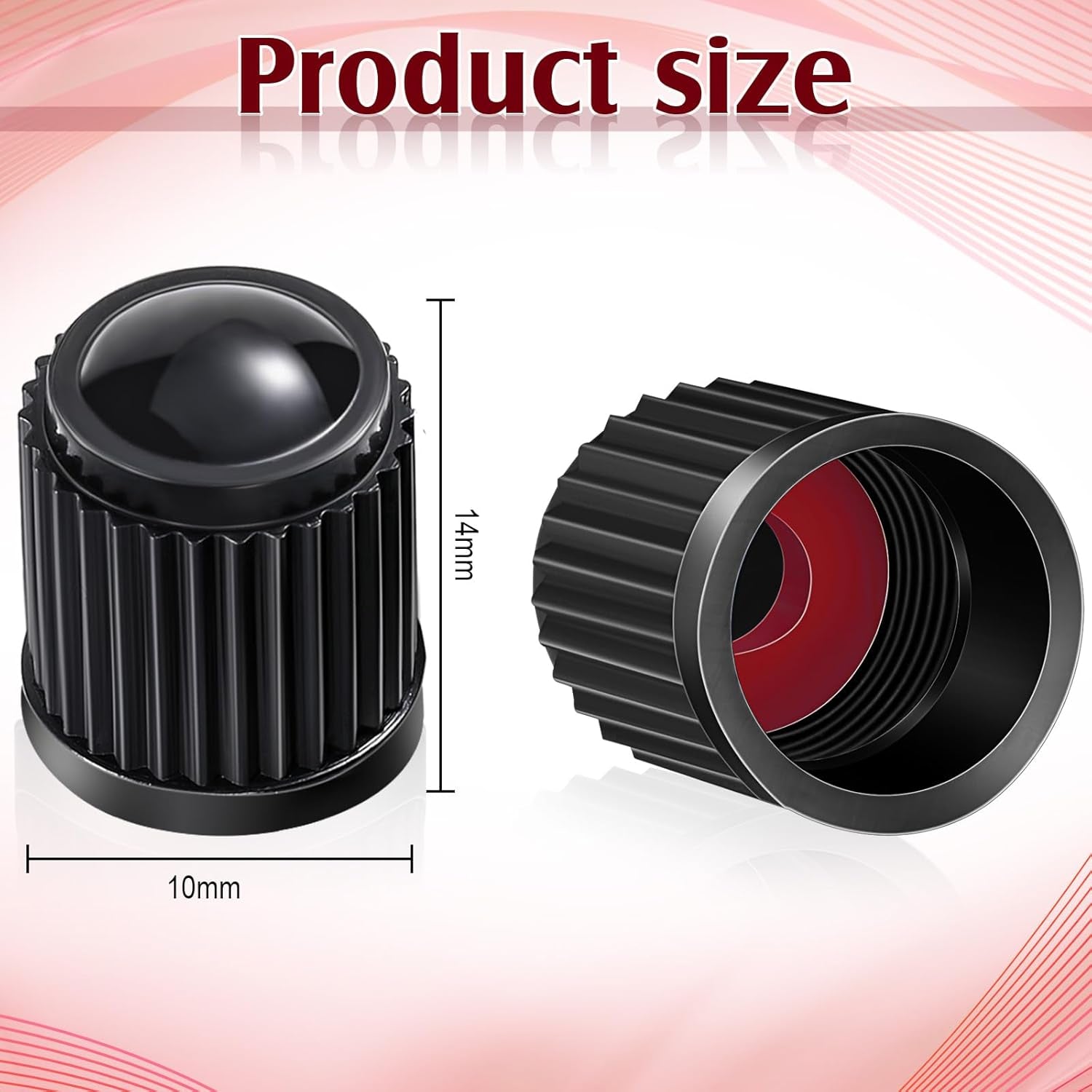 20 Pcs Tire Valve Stem Caps Car Tire Caps Plastic Universal Black Valve Stem Covers for Bike Bicycle Cars SUV Trucks Motorcycles (Black)