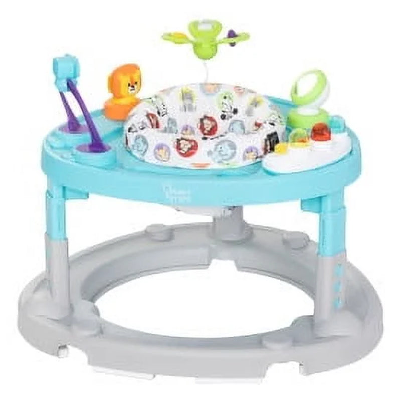 Smart Steps Bounce N' Glide 3-In-1 Activity Center Walker with Removable STEM Toys, Jungle Life Blue