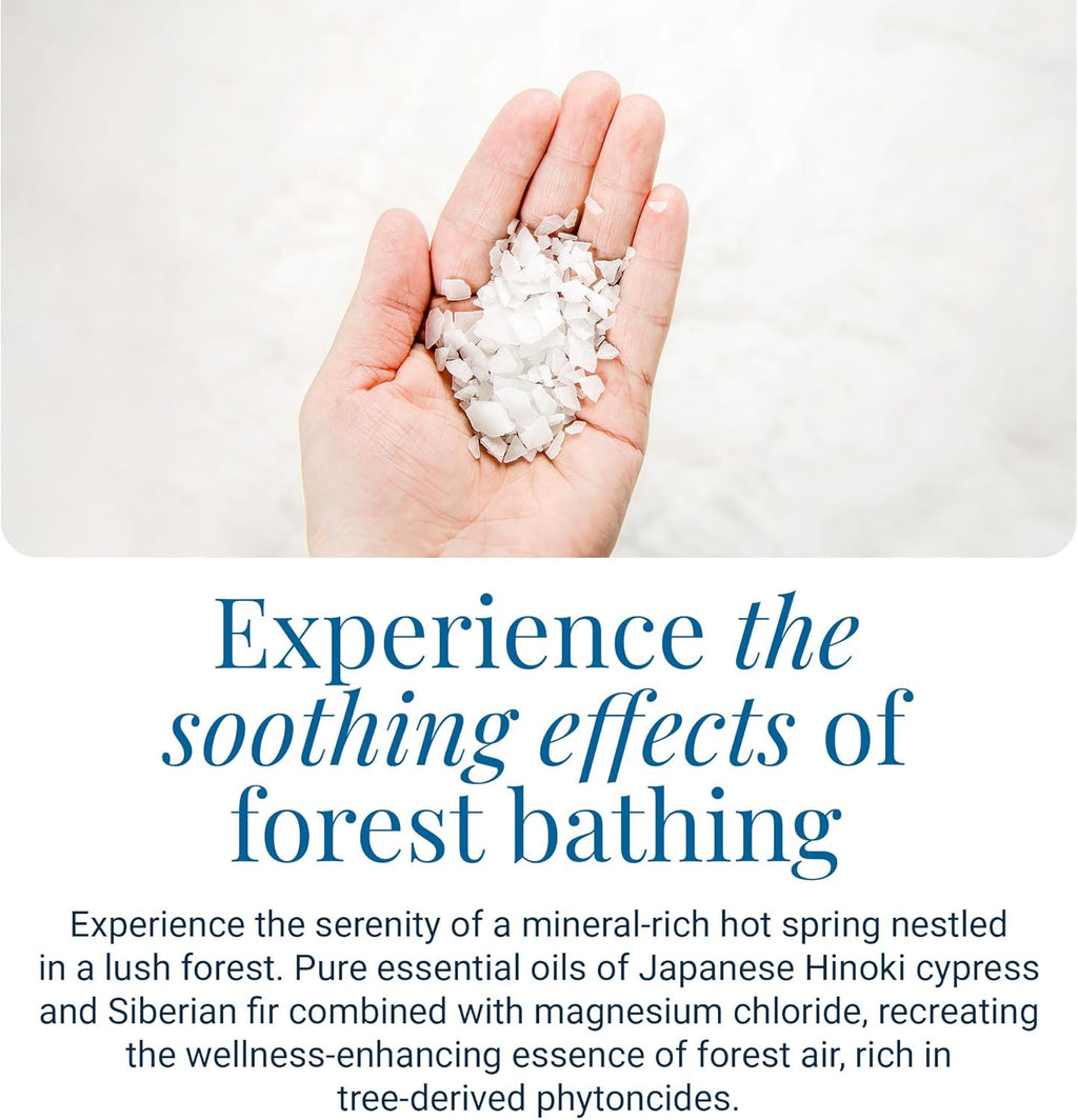 Magnesium Bath Flakes Forest Calm - Resealable Magnesium Bag of Zechstein Chloride Alternative to Epsom Bath Salt (1.65 Lb)