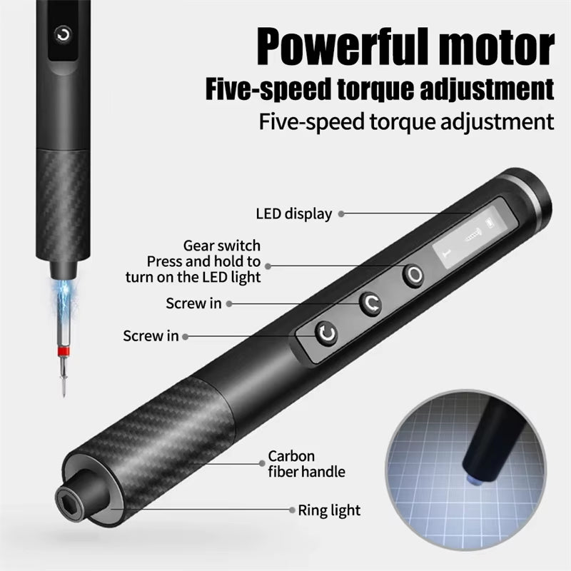 71 in 1 Electric Screwdriver Set 5 Torque Setting Precision Magnetic Screw Driver Repair Power Tool Kit with 550 Mah Battery