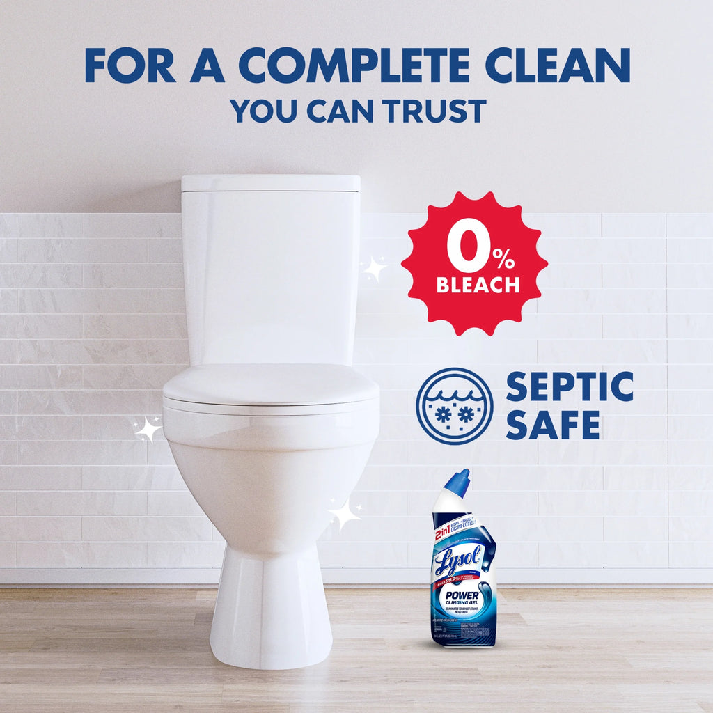 Power Toilet Bowl Cleaner Gels, Atlantic Fresh, 24 Fl Oz