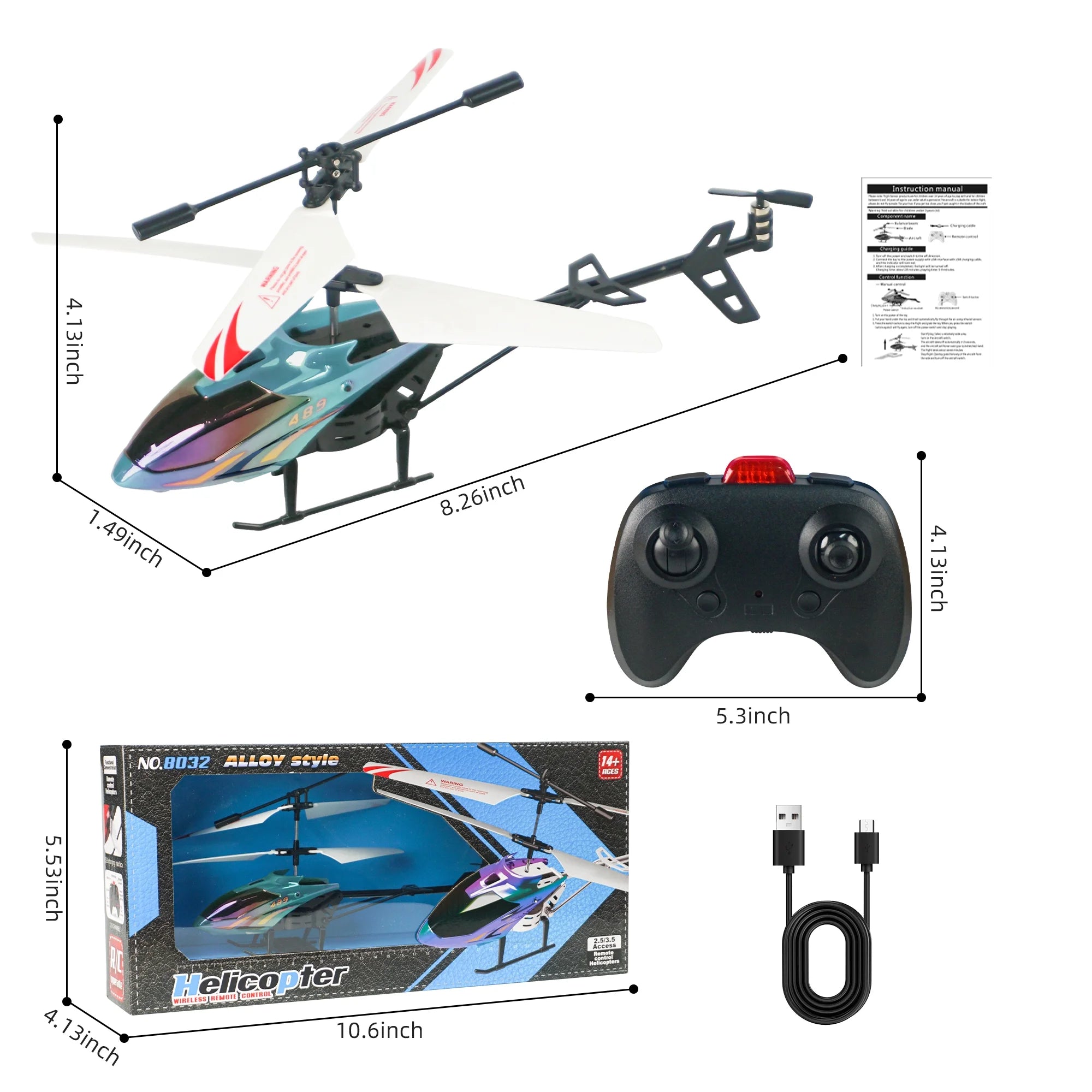 RC Helicopter, Radio Control Helicopter for Kids Dronecosmic Flying Orb Toy 2.4Ghz RC Aircraft LED Light RC Toys for Kids Adults, Green