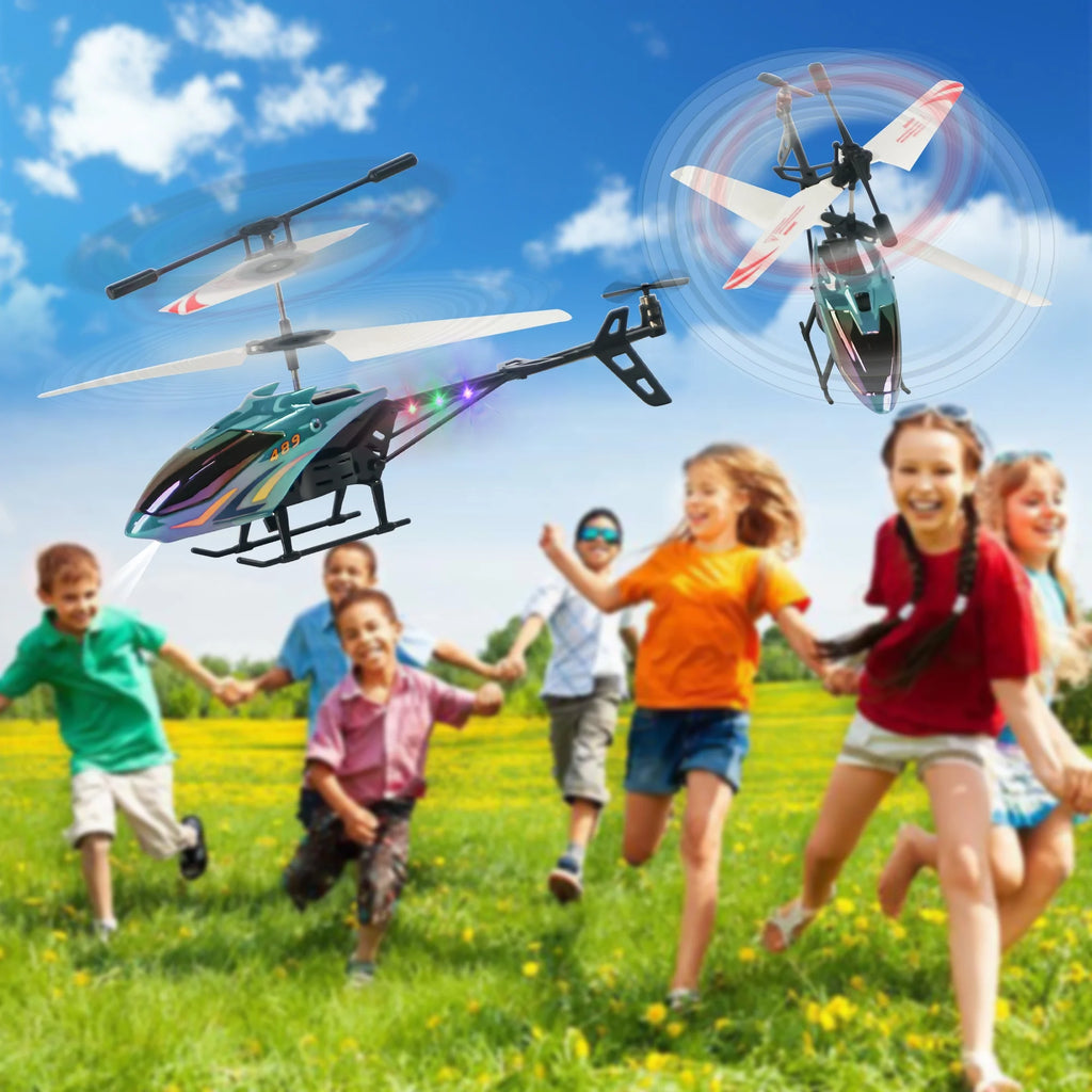 RC Helicopter, Radio Control Helicopter for Kids Dronecosmic Flying Orb Toy 2.4Ghz RC Aircraft LED Light RC Toys for Kids Adults, Green