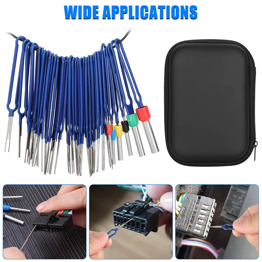 36Pcs Terminal Removal Tool Kit Depinning Tool Electrical Connector Pin Removal Car Optional Wire Terminal Removal Tools
