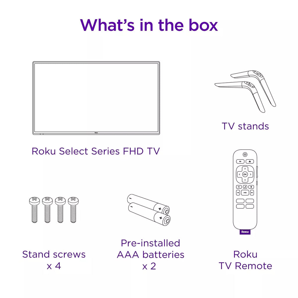 Roku 40" Select Series 1080P Full HD Smart Roku TV with Roku TV Remote