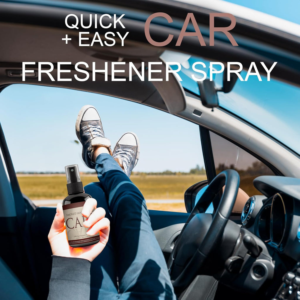Scents Luxury Car Freshener, Long-Lasting Car Scent Spray, 2-Pack Car Scents Air Freshener, Car Fragrance to Freshen up Car, Smoked Sandalwood, 4 Fl Oz