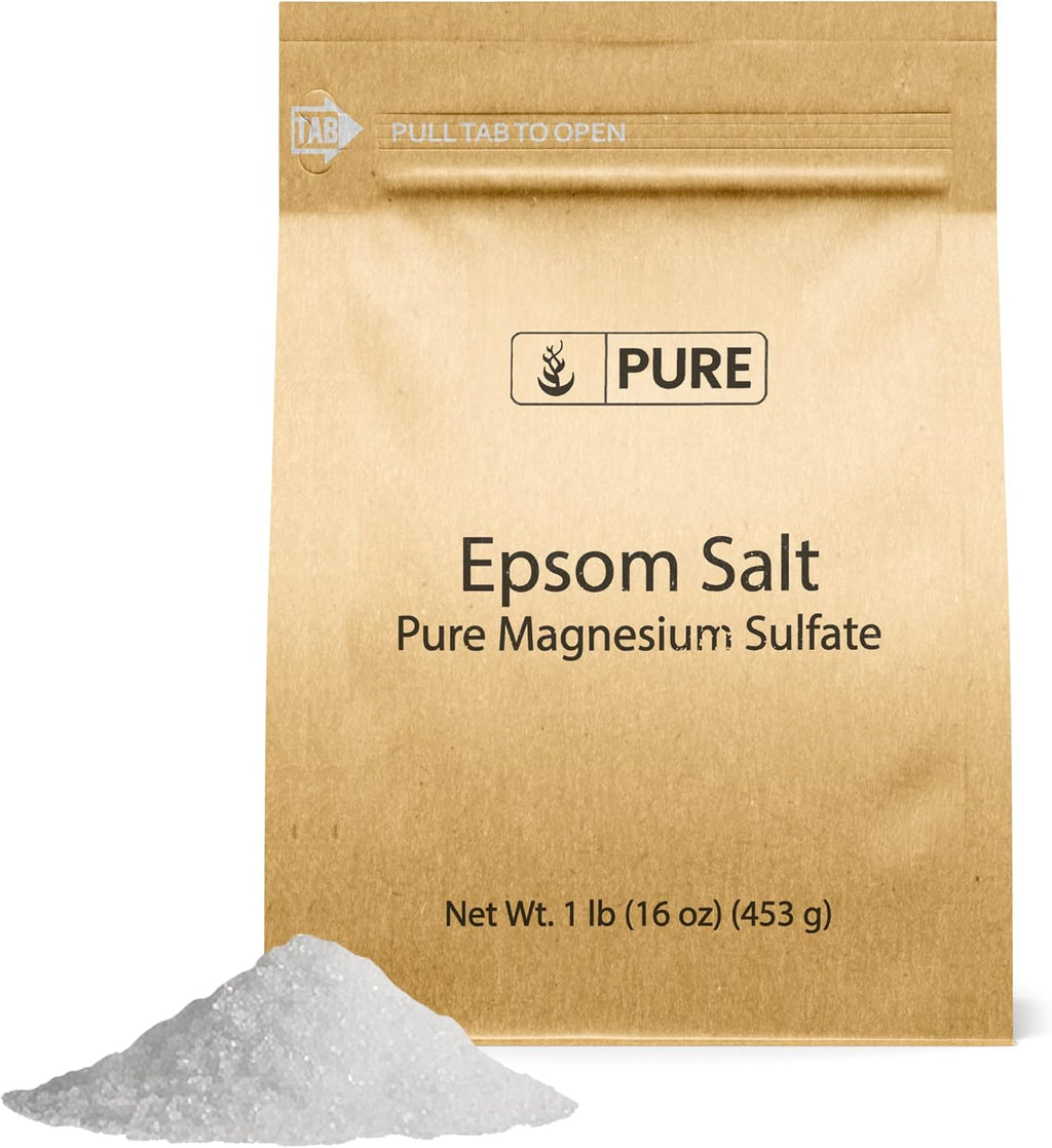 Epsom Salt (1 Lb) Pure Magnesium Sulfate, Soaking Solution