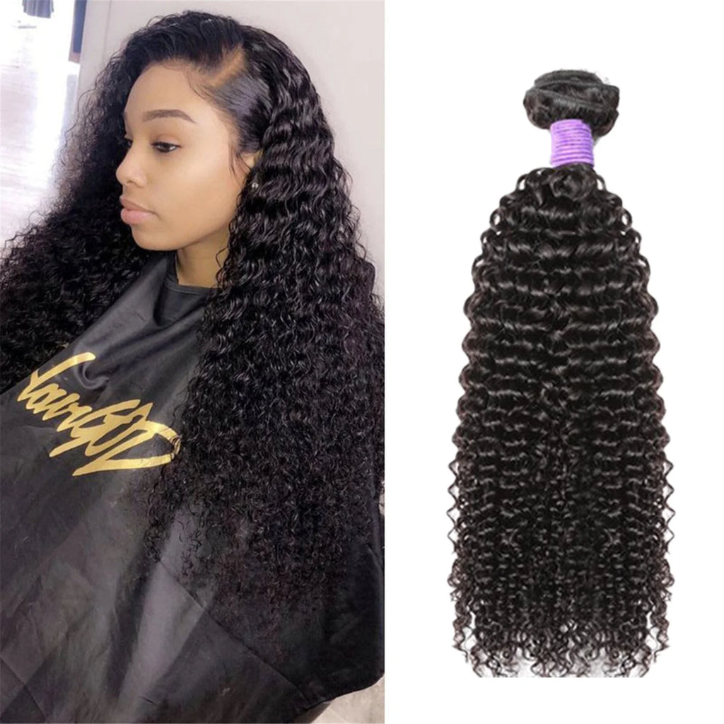 Clearance Hair Extensions Human Hair Bundles Brazilian Hair Weave Bundles Natural Black Curly Hair, Human Hair Extensions Clearance Sale