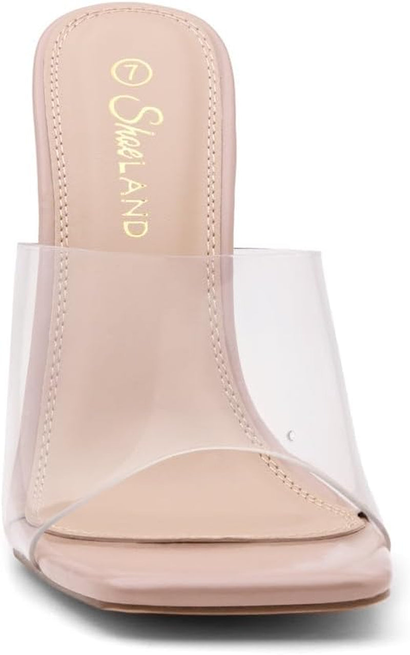 Women’S Clear Rhinestone Bow Heels – Double Bowknot & Adjustable Ankle Strap | Crystal Stiletto High Heels with Square Open Toe for Wedding & Party