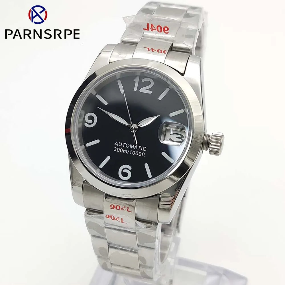 Men'S Watches 36Mm Elegant Watches Nh35 Movement Automatic Mechanical Watches Stainless Steel Waterproof Luminous Watches