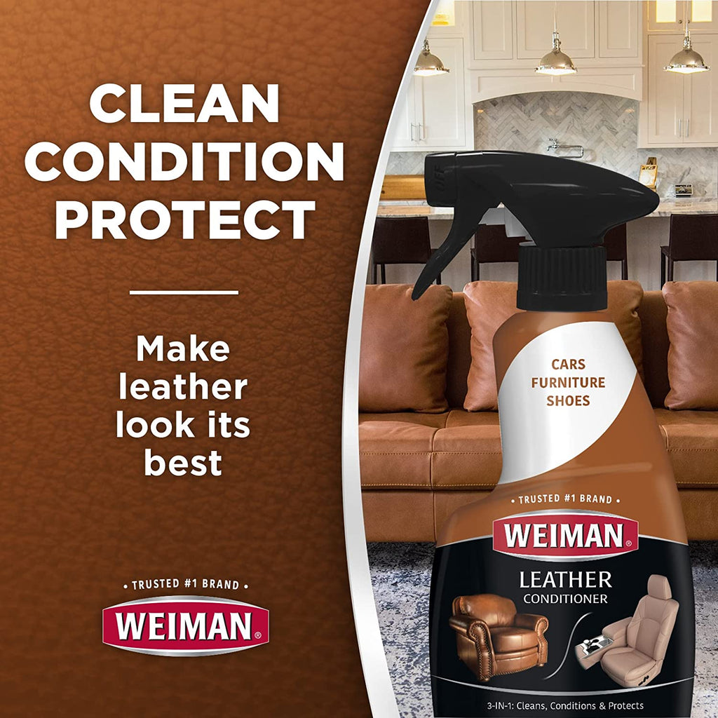 Leather Cleaner and Conditioner for Furniture - Cleans Conditions and Restores L