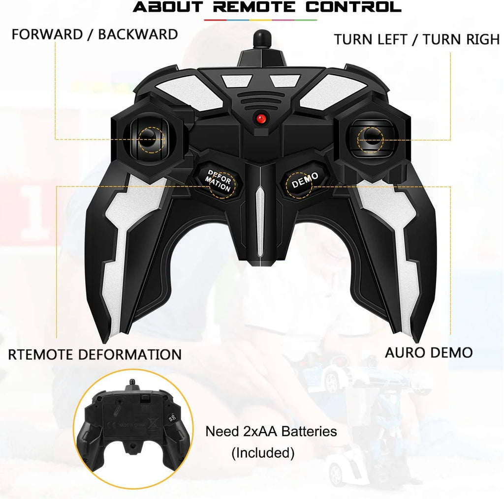 Transformer Car Toys for 4 5 6 7 8 Year Old Boys, Remote Control Car Toys for Kids Christmas Gifts