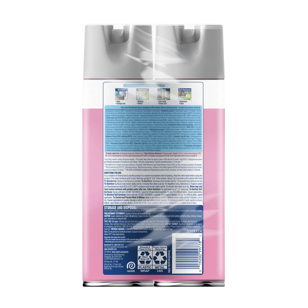 Disinfectant Sanitizing Antibacterial Spray for Deodorizing, Early Morning Breeze, 19 Fl Oz, 2 Pack