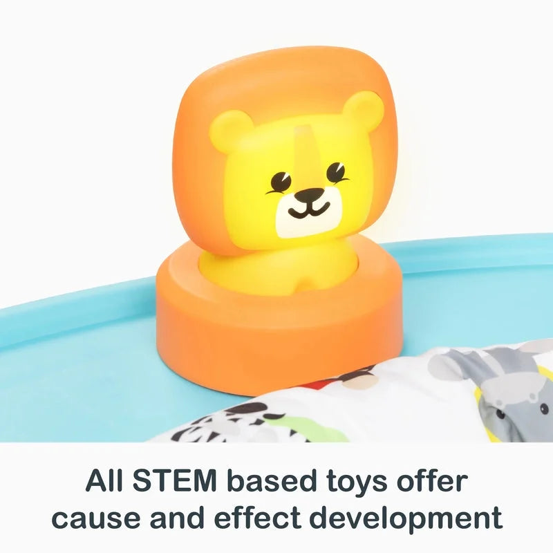 Smart Steps Bounce N' Glide 3-In-1 Activity Center Walker with Removable STEM Toys, Jungle Life Blue