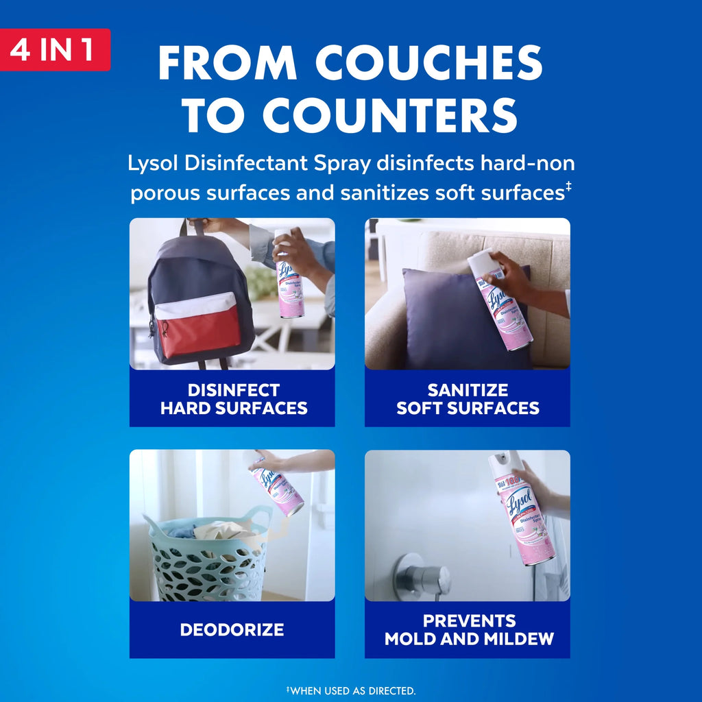 Disinfectant Sanitizing Antibacterial Spray for Deodorizing, Early Morning Breeze, 19 Fl Oz, 2 Pack