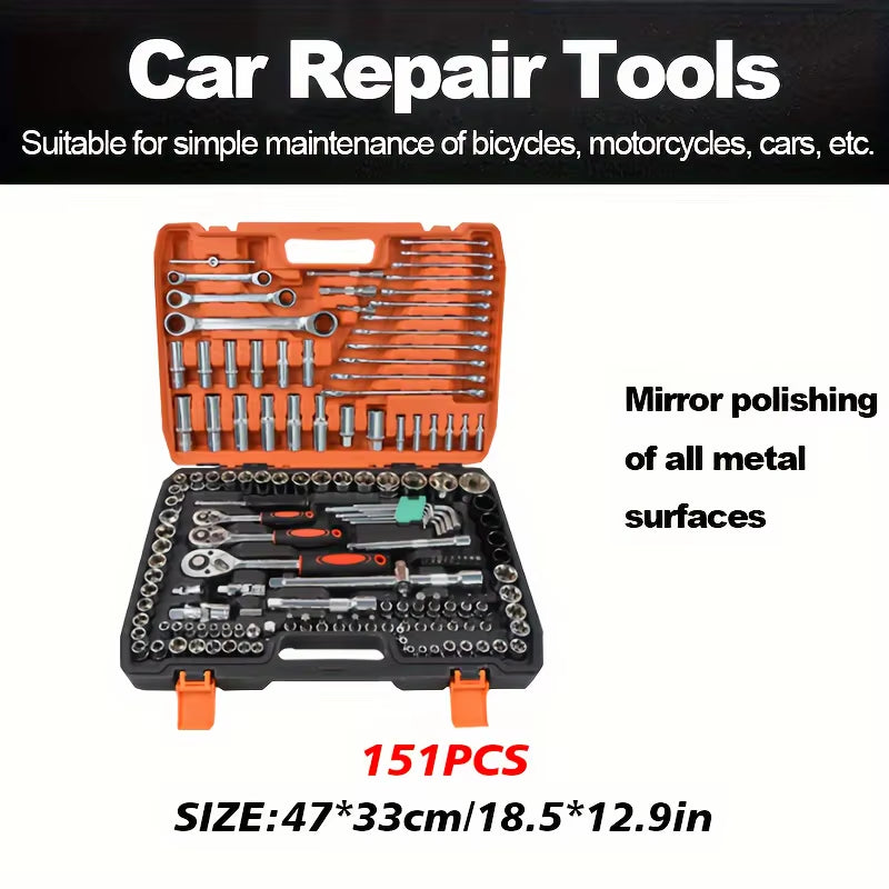 Stainless Steel Car Repair Tool Kit for Off-Road Motorcycles - Complete Automotive Maintenance Accessories