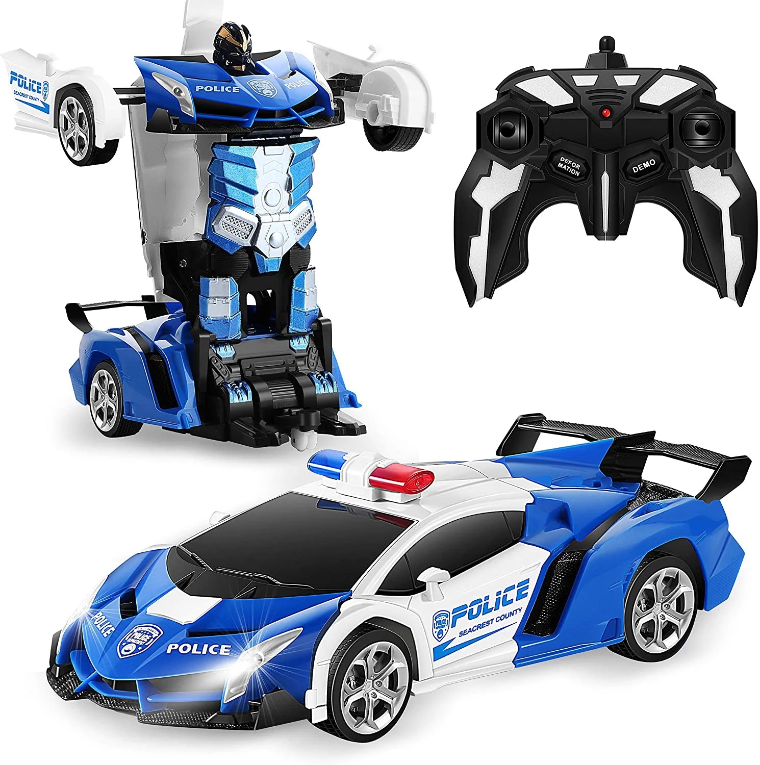 Transformer Car Toys for 4 5 6 7 8 Year Old Boys, Remote Control Car Toys for Kids Christmas Gifts