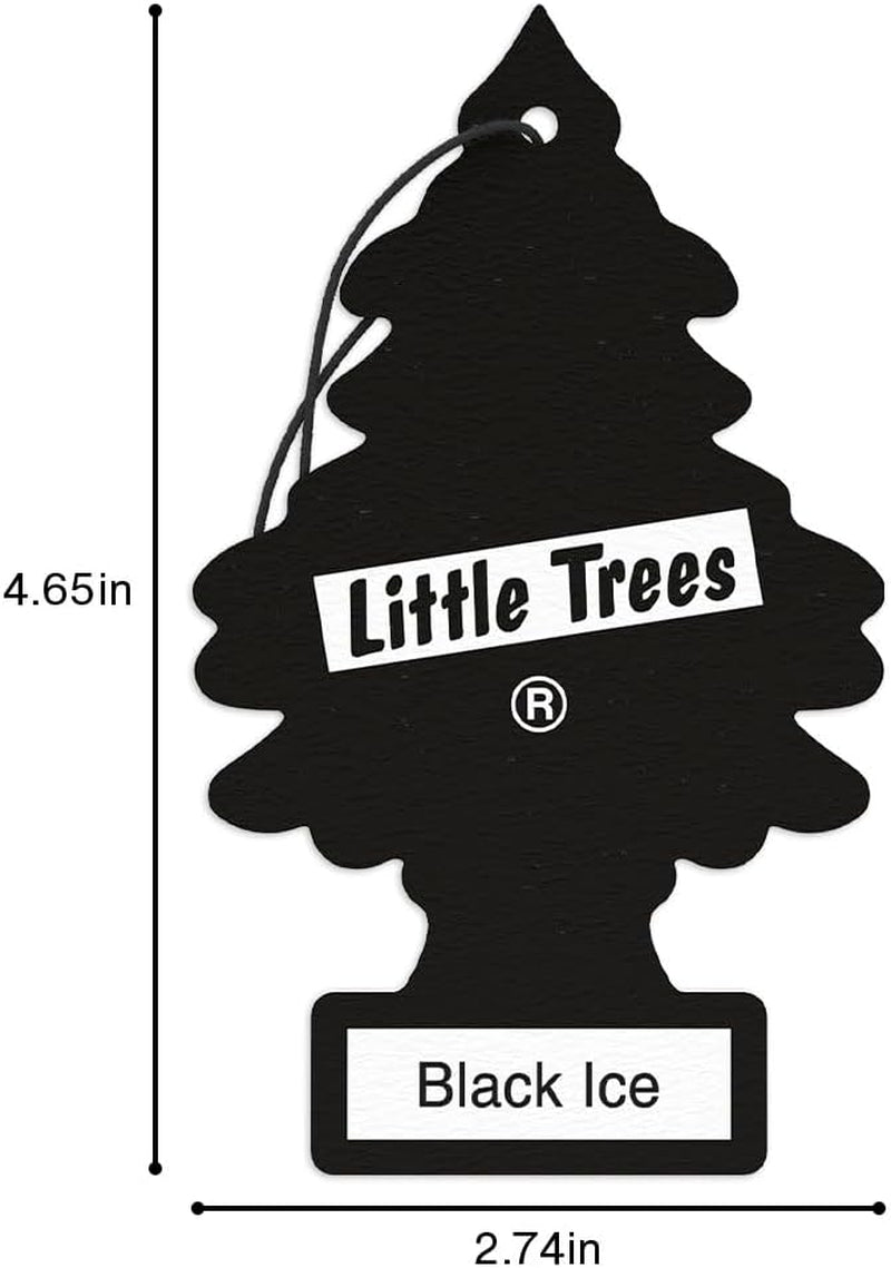 Car Air Freshener | Hanging Tree Provides Long Lasting Scent for Auto and Home | Black Ice, 24 Air Fresheners