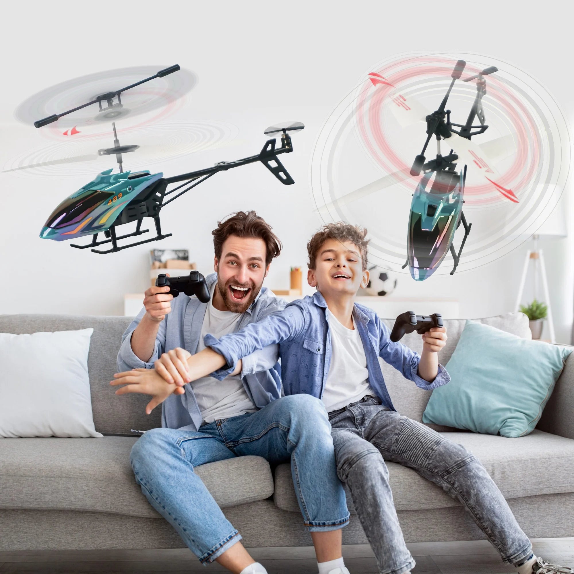RC Helicopter, Radio Control Helicopter for Kids Dronecosmic Flying Orb Toy 2.4Ghz RC Aircraft LED Light RC Toys for Kids Adults, Green