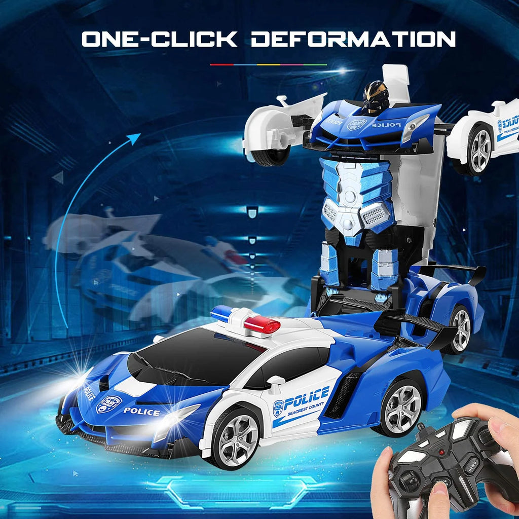 Transformer Car Toys for 4 5 6 7 8 Year Old Boys, Remote Control Car Toys for Kids Christmas Gifts