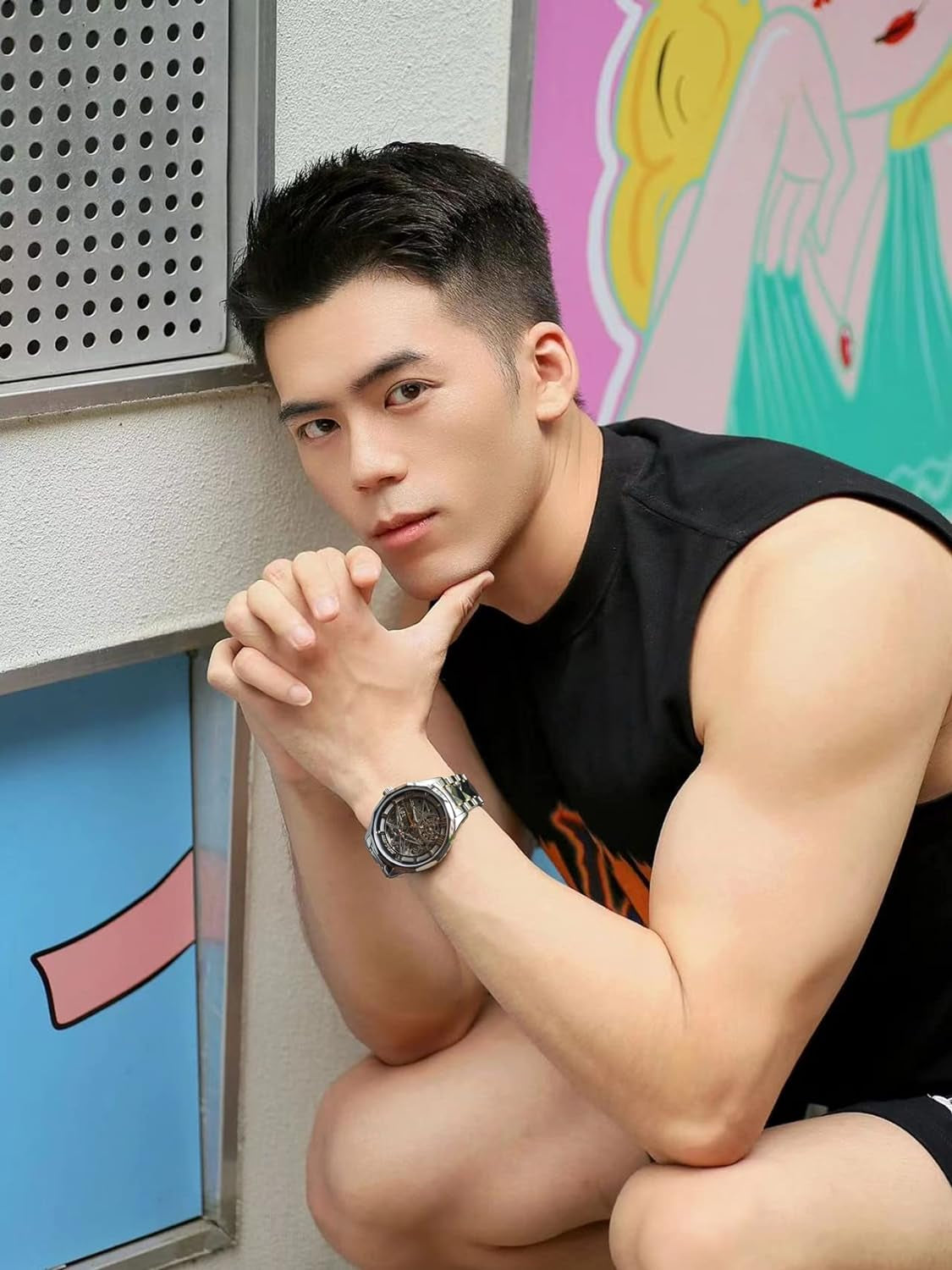 Automatic Mechanical Watches for Men Skeleton Waterproof Silver Stainless Steel Luxury Men'S Watches Self Winding