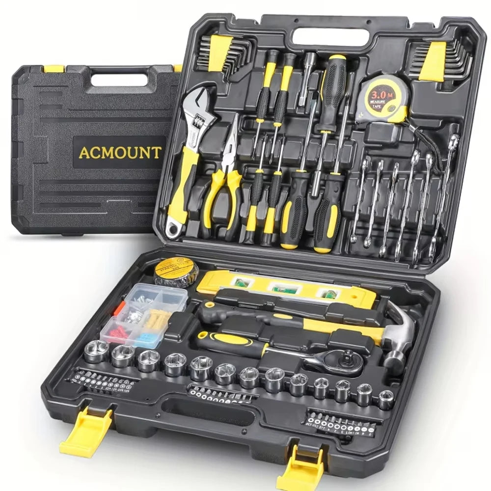 108 Pcs/Set Acmount Tool Kit Home Tool Kit DIY Household Tool Sets for Home Repair and Maintenance