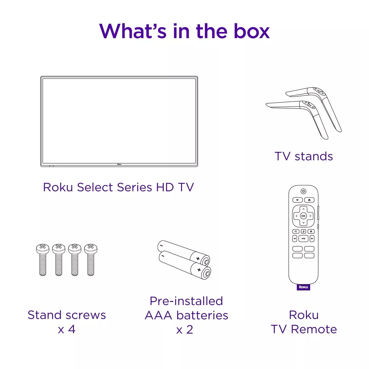 Roku 32" Select Series 720P HD Smart Roku TV with Roku TV Remote