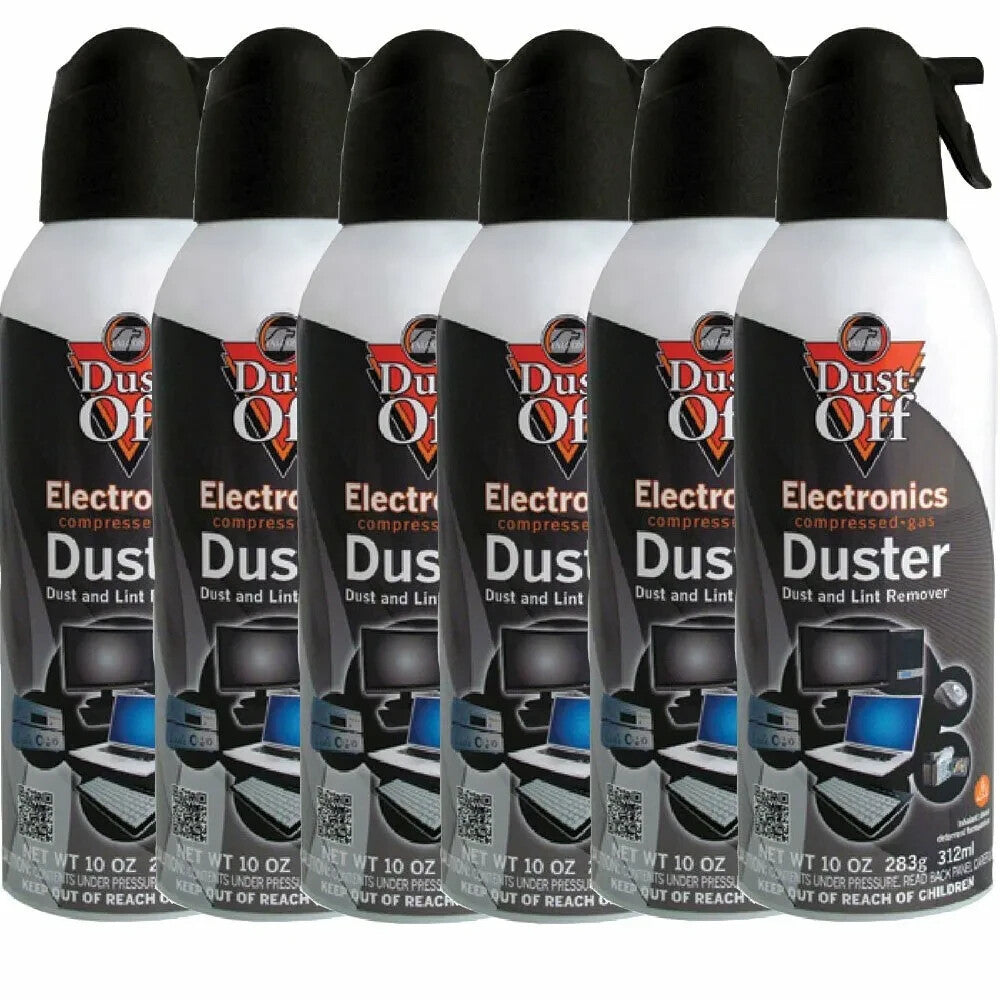 Air Computer TV Compressed 6 Cans Duster 12Oz Dust off Laptop Keyboard