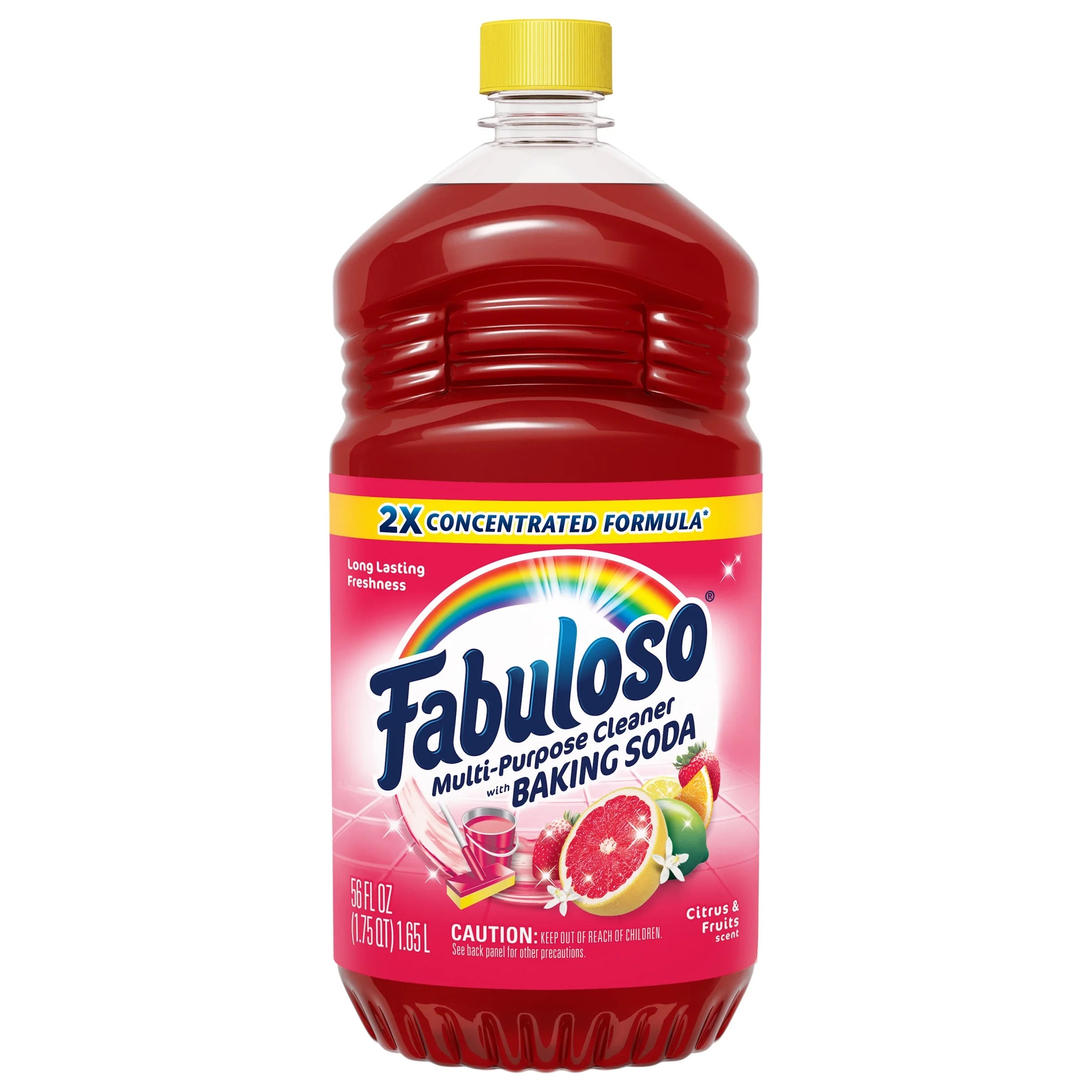 Multi-Purpose Cleaner, 2X Concentrated Formula, Citrus & Fruits with Baking Soda, 56 Oz