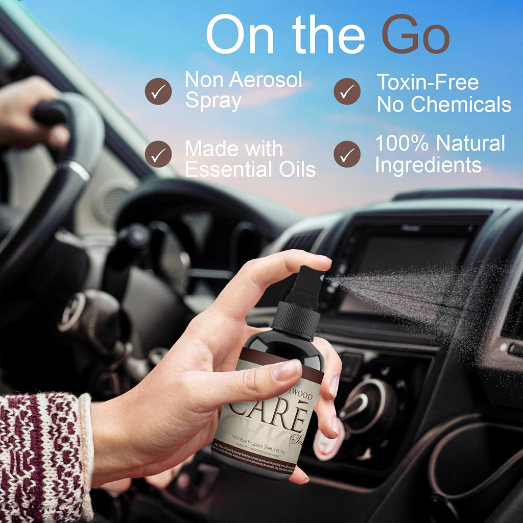 Scents Luxury Car Freshener, Long-Lasting Car Scent Spray, 2-Pack Car Scents Air Freshener, Car Fragrance to Freshen up Car, Smoked Sandalwood, 4 Fl Oz