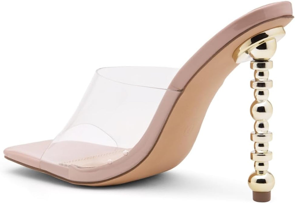 Women’S Clear Rhinestone Bow Heels – Double Bowknot & Adjustable Ankle Strap | Crystal Stiletto High Heels with Square Open Toe for Wedding & Party